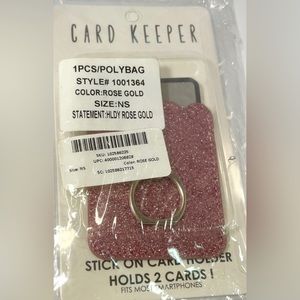 Charming Charlie Rose-Gold Card Keeper (Stick On to Phones)